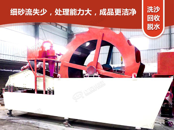 輪式洗砂回收一體機洗沙，更干凈