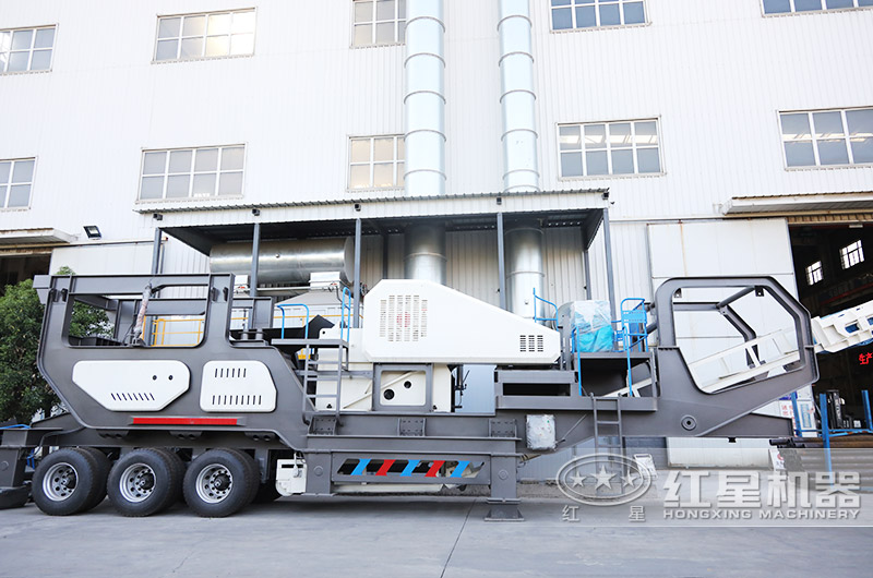 車載移動顎破機，給料粗碎一體機 