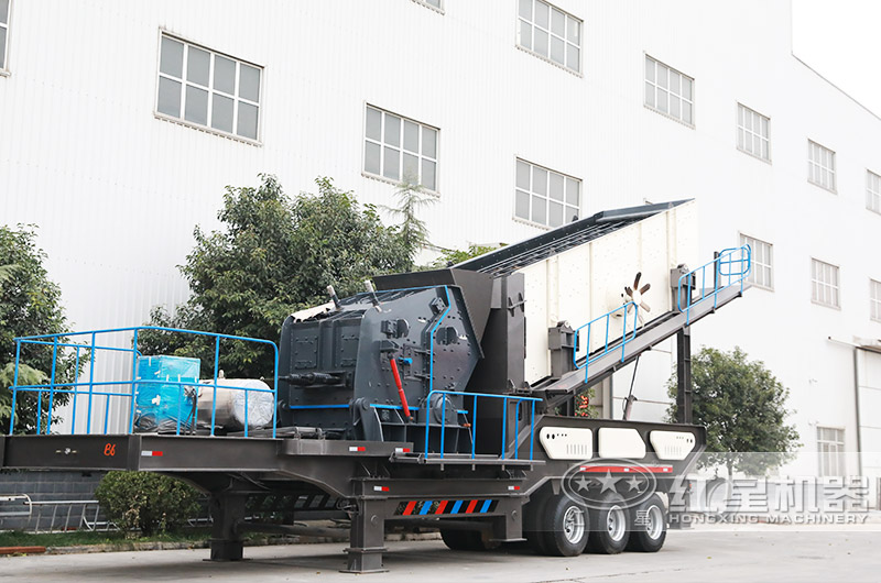 輪胎移動反擊破，石頭二段中細碎加工