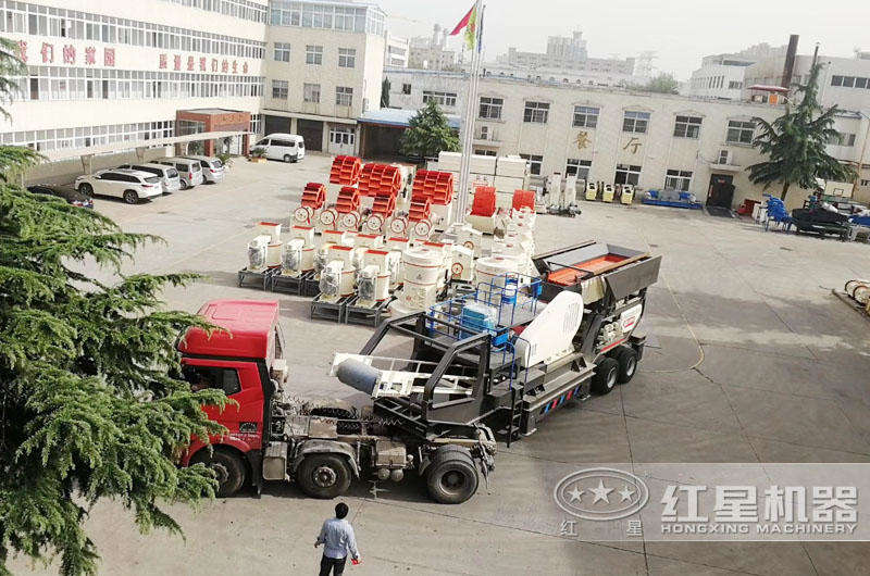 紅星移動制砂機價格便宜，發往客戶現場