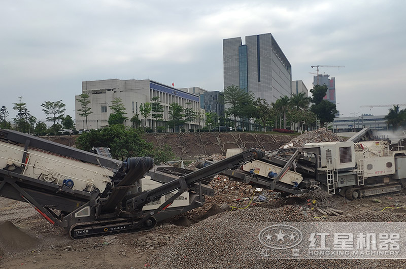 湖南長沙移動破碎機(jī)現(xiàn)場